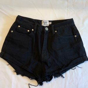 Princess Polly black denim shorts